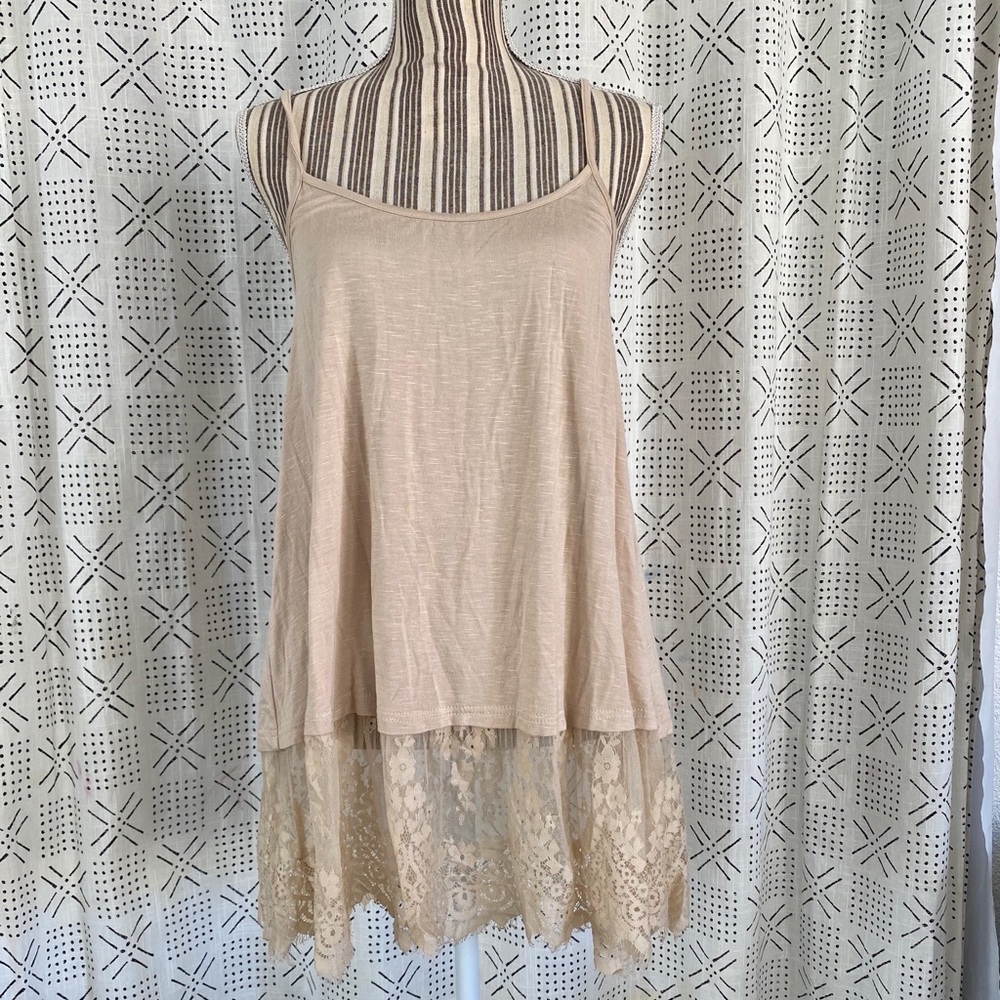 Beige Lace Bottom Slip